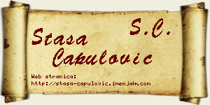 Staša Capulović vizit kartica